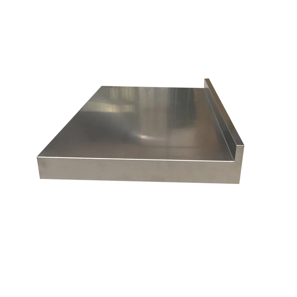 Stainless steel countertop Ponoma® 2" thickness with 2" backsplash (splashguard) brushed seamless